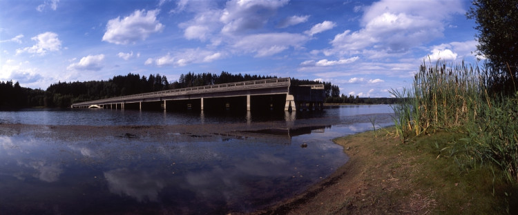 Želivka - protektorátní most při pohledu od Borovska